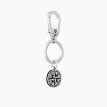 Load image into Gallery viewer, Kidult Men&#39;s Keychain with Compass Rose Pendant 781017
