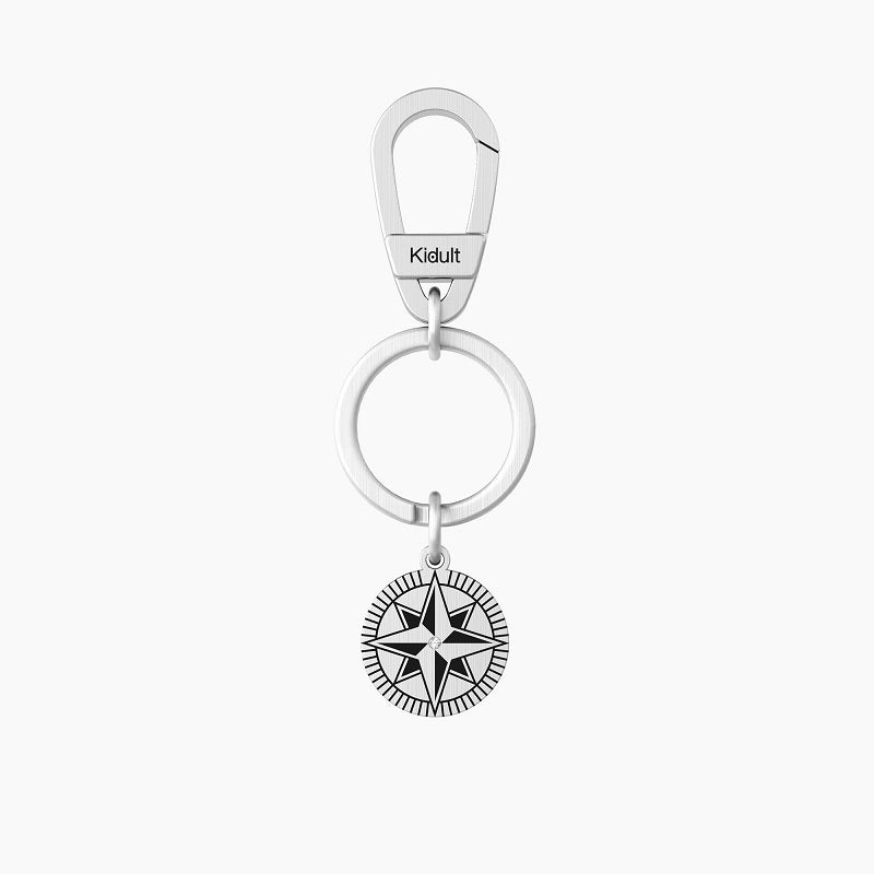 Kidult Men's Keychain with Compass Rose Pendant 781017