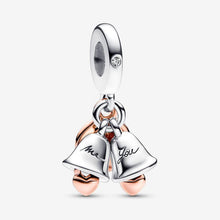 Load image into Gallery viewer, Charm Pendente Campane Nuziali "Just Married"

