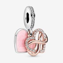 Cargar imagen en el visor de la galería, Charm pendente a cuore Infinito scintillante
