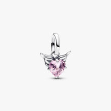 Cargar imagen en el visor de la galería, Charm Mini Pendente Winged Heart Rosa Pandora ME
