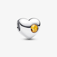 Load image into Gallery viewer, Cuore con Pietra Miele Novembre da incidere
