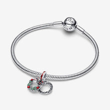 Cargar imagen en el visor de la galería, Charm Pendente Doppio Ghirlanda di Natale
