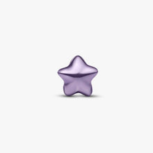 Load image into Gallery viewer, Mini Charm Stella effetto metallico viola
