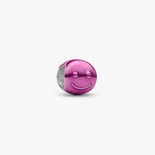 Cargar imagen en el visor de la galería, Mini Charm Smile effetto metallico rosa
