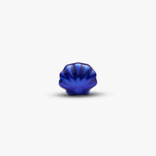 Load image into Gallery viewer, Mini Charm Conchiglia effetto metallico blu
