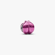 Load image into Gallery viewer, Mini Charm Coccinella effetto metallico rosa
