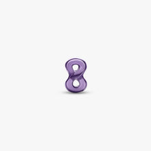 Cargar imagen en el visor de la galería, Mini Charm Infinito effetto metallico viola
