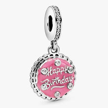 Cargar imagen en el visor de la galería, Charm pendente Torta di compleanno rosa
