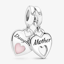 Cargar imagen en el visor de la galería, Charm pendente con doppio cuore
