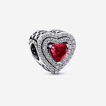 Cargar imagen en el visor de la galería, Charm Cuore Rosso e Pavè
