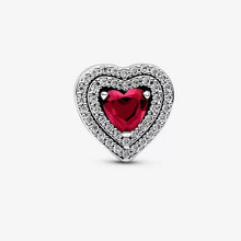 Cargar imagen en el visor de la galería, Charm Cuore Rosso e Pavè
