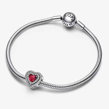 Cargar imagen en el visor de la galería, Charm Cuore Rosso e Pavè
