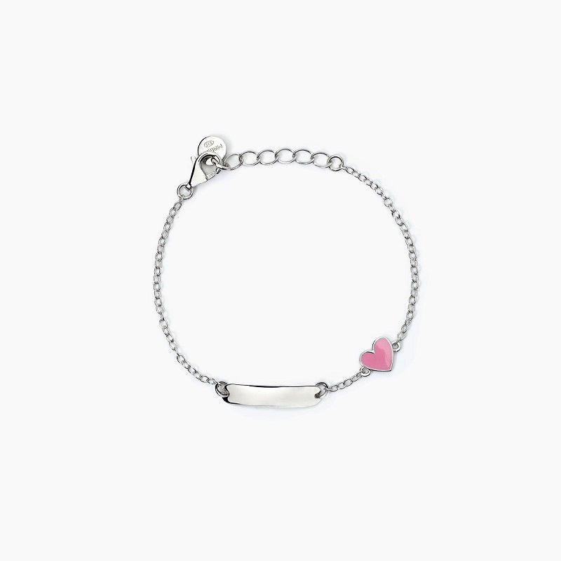 Bracciale bimba personalizzabile in argento con cuoricino HEART Mabina 533786