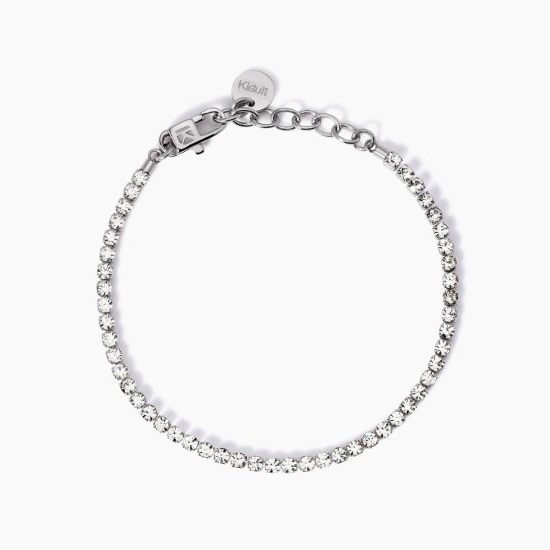 Bracciale da donna in acciaio tennis con cristalli Kidult 831014