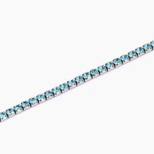 Carica l&#39;immagine nel visualizzatore di Gallery, Bracciale da donna in acciaio tennis con cristalli azzurri Kidult 831016
