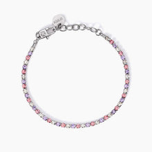 Carica l&#39;immagine nel visualizzatore di Gallery, Bracciale da donna in acciaio tennis cristalli bianchi e rosa 831018
