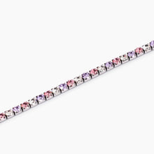Carica l&#39;immagine nel visualizzatore di Gallery, Bracciale da donna in acciaio tennis cristalli bianchi e rosa 831018

