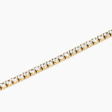 Carica l&#39;immagine nel visualizzatore di Gallery, Bracciale da donna in acciaio tennis dorato con cristalli 831019
