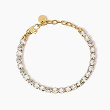 Carica l&#39;immagine nel visualizzatore di Gallery, Bracciale da donna in acciaio tennis dorato con cristalli bianchi Kidult 831022
