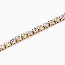 Carica l&#39;immagine nel visualizzatore di Gallery, Bracciale da donna in acciaio tennis dorato con cristalli bianchi Kidult 831022
