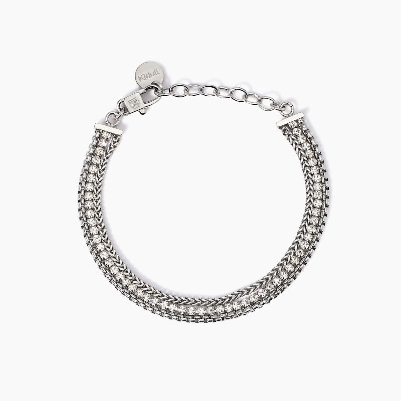 Bracciale tennis da donna con due catene Kidult 831025