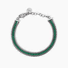 Carica l&#39;immagine nel visualizzatore di Gallery, Bracciale da donna in acciaio tennis verde Style 07 Kidult 831028
