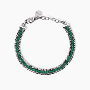Bracciale da donna in acciaio tennis verde Style 07 Kidult 831028