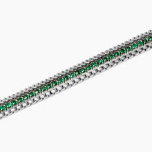 Carica l&#39;immagine nel visualizzatore di Gallery, Bracciale da donna in acciaio tennis verde Style 07 Kidult 831028
