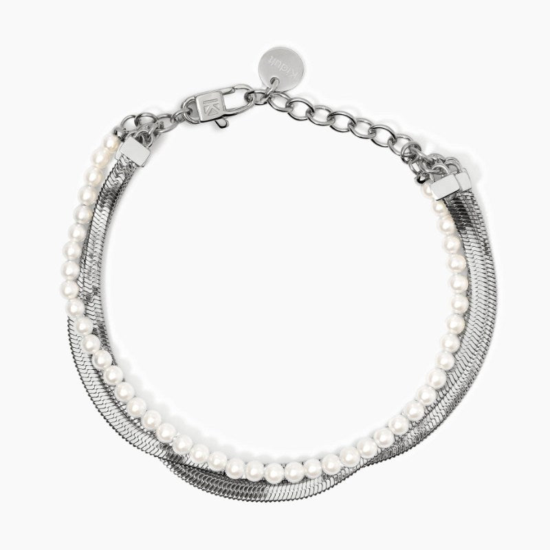 Bracciale da donna con catena e perle conchiglia Kidult 831045