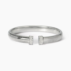 Bracciale da donna in acciaio tubogas con cristalli Kidult 831053