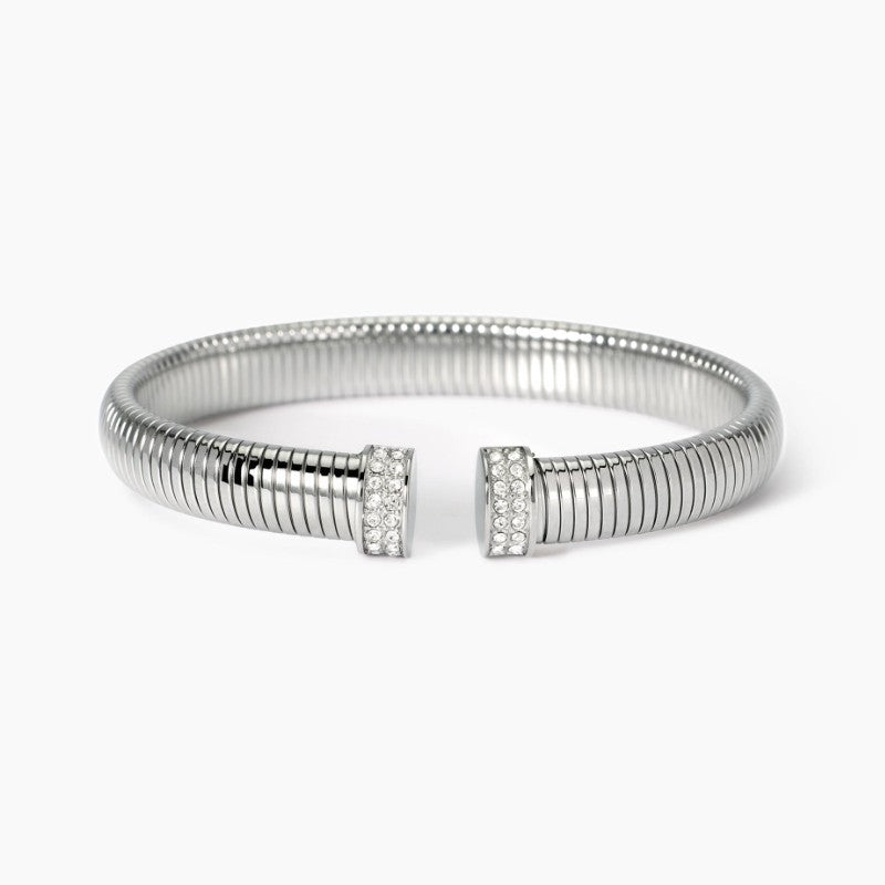 Bracciale da donna in acciaio tubogas con cristalli Kidult 831053