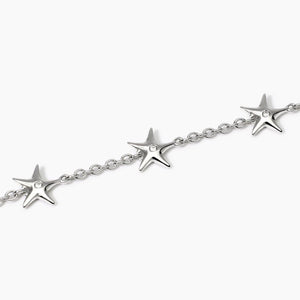 Bracciale da donna in acciaio con catena rolò e stelle Kidult 831057