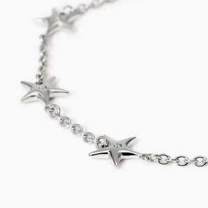 Bracciale da donna in acciaio con catena rolò e stelle Kidult 831057