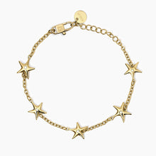 Carica l&#39;immagine nel visualizzatore di Gallery, Bracciale da donna in acciaio dorato con ciondoli stella marina Kidult 831058
