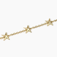 Carica l&#39;immagine nel visualizzatore di Gallery, Bracciale da donna in acciaio dorato con ciondoli stella marina Kidult 831058
