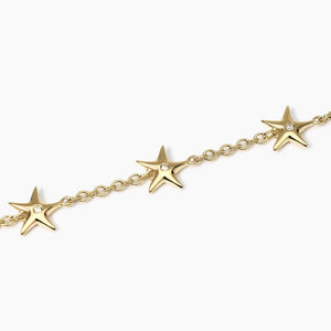Bracciale da donna in acciaio dorato con ciondoli stella marina Kidult 831058