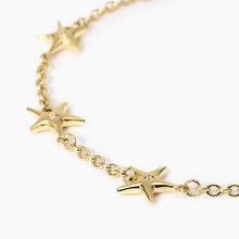 Carica l&#39;immagine nel visualizzatore di Gallery, Bracciale da donna in acciaio dorato con ciondoli stella marina Kidult 831058
