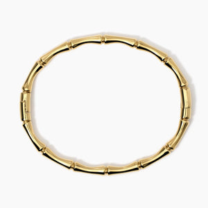 Bracciale da donna rigido effetto bambù in acciaio dorato Kidult 831060