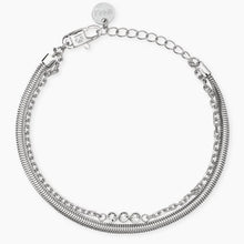 Cargar imagen en el visor de la galería, Bracciale da donna in acciaio con catene e cristalli Style 36 Kidult 831066
