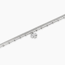 Carica l&#39;immagine nel visualizzatore di Gallery, Bracciale da donna in acciaio con catene e ciondolo quadrifoglio Style 38 Kidult 831070
