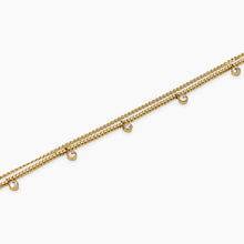 Cargar imagen en el visor de la galería, Bracciale da donna in acciaio dorato con catene e cristalli Style 36 Kidult 831073
