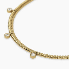Cargar imagen en el visor de la galería, Bracciale da donna in acciaio dorato con catene e cristalli Style 36 Kidult 831073
