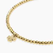 Cargar imagen en el visor de la galería, Bracciale da donna in acciaio dorato con ciondolo quadrifoglio Style 38 Kidult 831076
