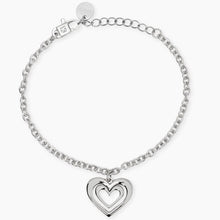 Load image into Gallery viewer, Bracciale da donna in acciaio regolabile con ciondolo cuore Style 27 Kidult 831079
