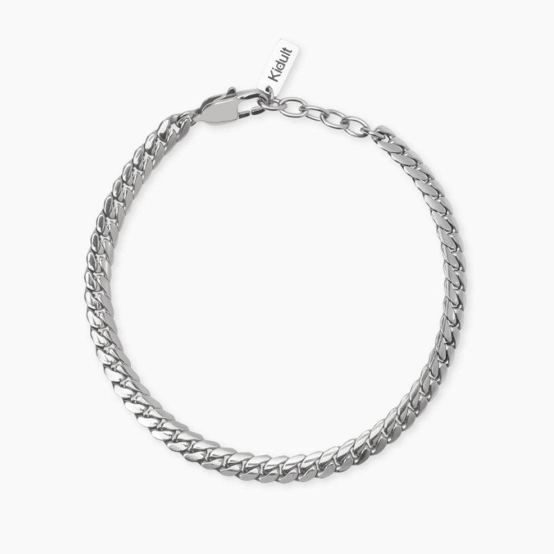 Bracciale da uomo in acciaio con catena groumette piatta Style 08 Kidult 831084