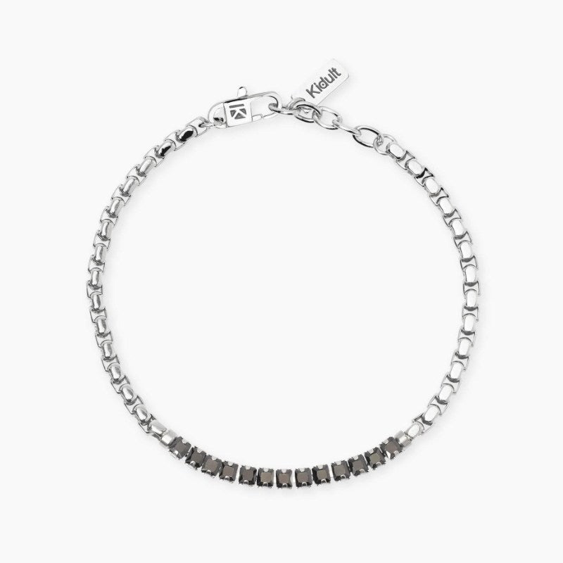 Bracciale da uomo con catena veneta e cristalli Style 15 Kidult 831098