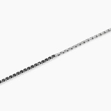 Carica l&#39;immagine nel visualizzatore di Gallery, Bracciale da uomo in acciaio con catena veneta e cristalli Style 15 Kidult 831099
