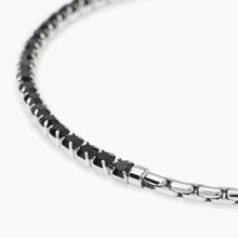 Carica l&#39;immagine nel visualizzatore di Gallery, Bracciale da uomo in acciaio con catena veneta e cristalli Style 15 Kidult 831099
