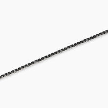 Carica l&#39;immagine nel visualizzatore di Gallery, Bracciale da uomo tennis in acciaio con cristalli neri Style 12 Kidult 831107
